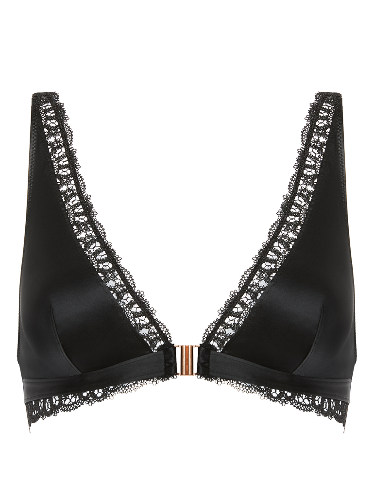 Soft cup triangle bra - Black