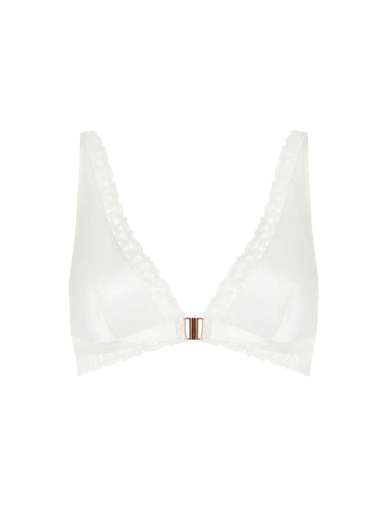 Soft cup triangle bra - Natural