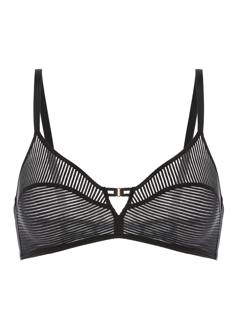 Soft cup triangle bra - Black