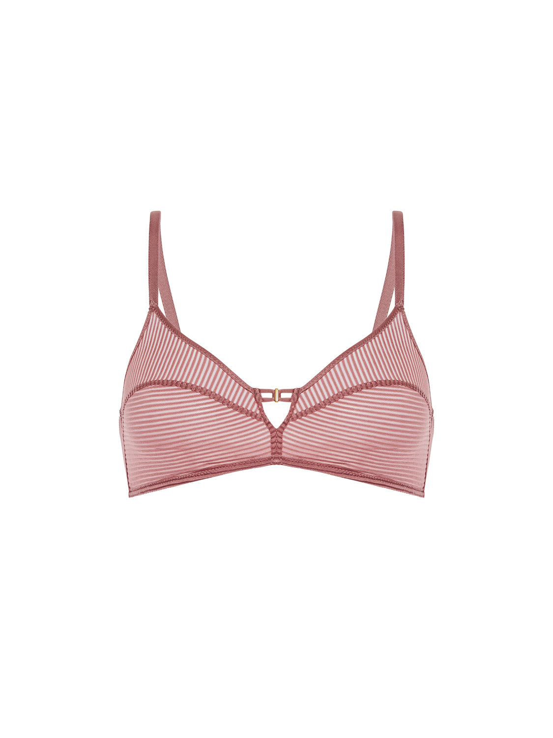 Soft cup triangle bra - Mulberry