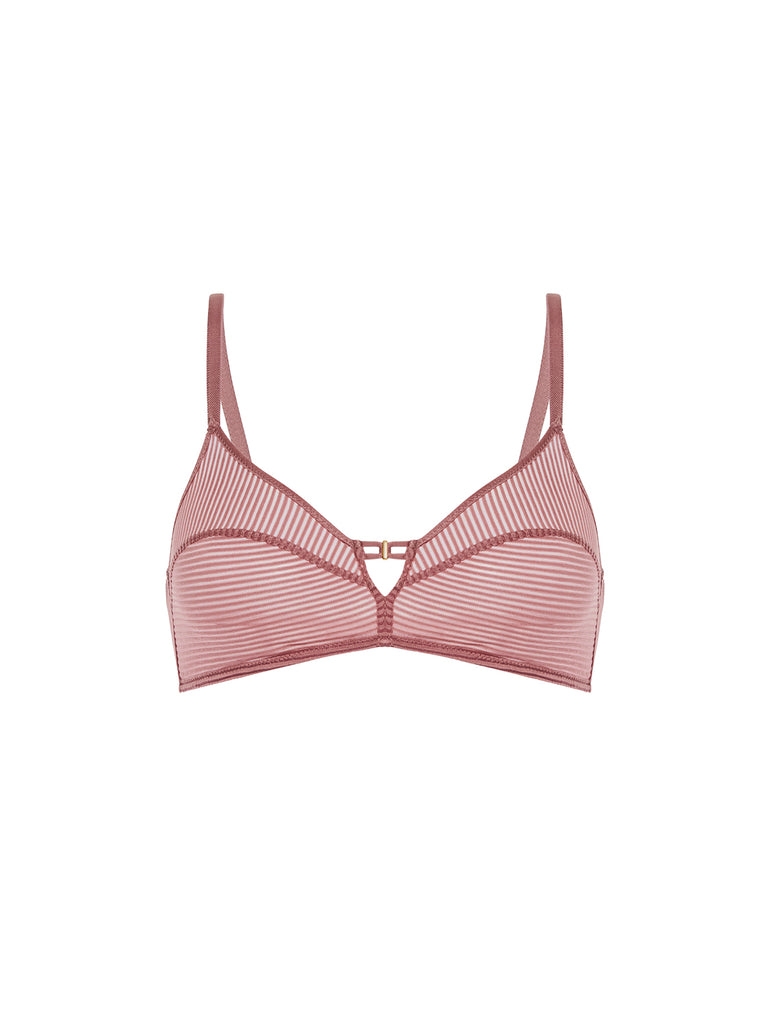 Soft cup triangle bra - Mulberry