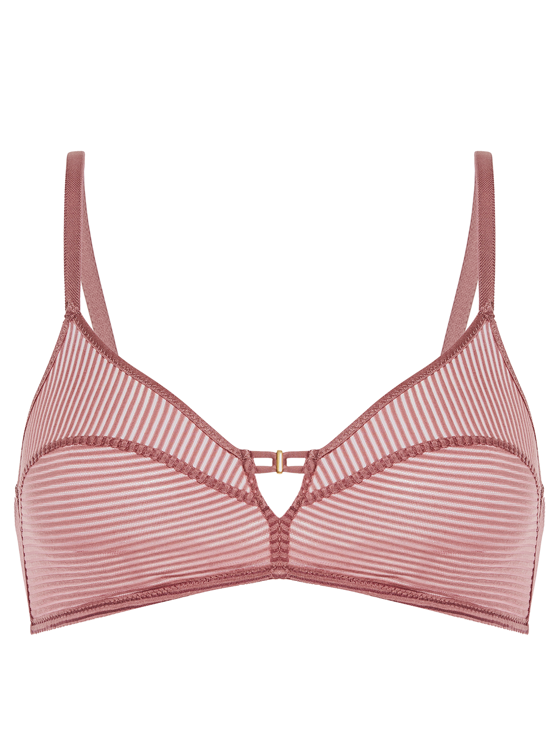 Soft cup triangle bra - Mulberry