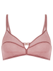 Soft cup triangle bra - Mulberry