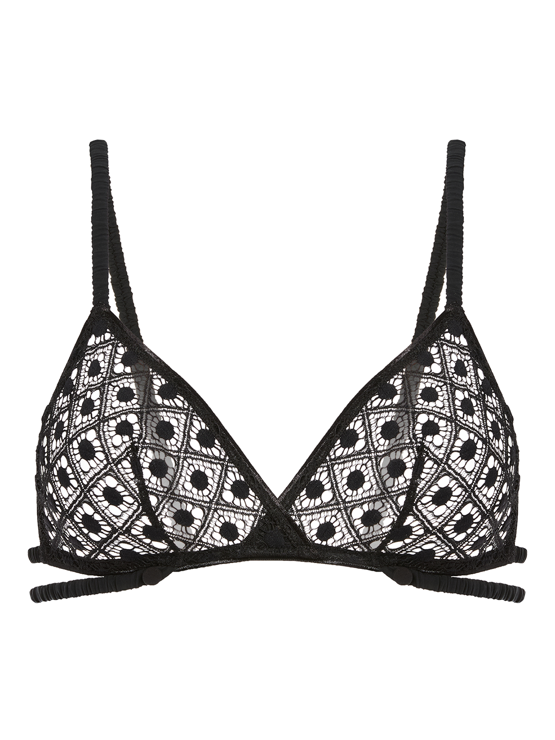 Soft cup triangle bra - Black