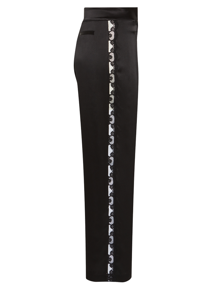 Trousers with embroidery - Black