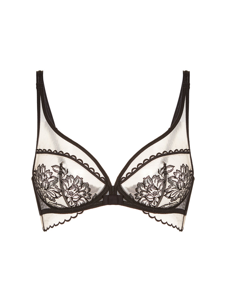 Plunging underwired bra - Light Tatoo