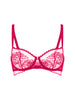 Half cup bra - Cranberry