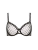 Plunging moulded underwired bra - Black