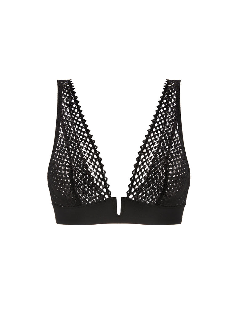 Soft cup triangle bra - Black