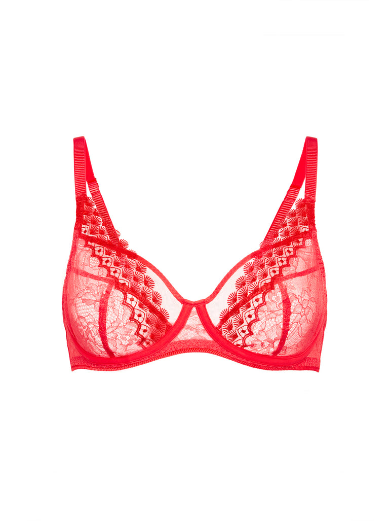 Underwired scarf bra - Flamingo