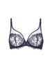 Plunging underwired bra - Midnight