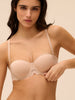 Non padded strapless bra, Spacer 3D - Peau rosée