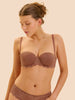 Non padded strapless bra, spacer 3D - Coco brown