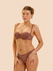 Non padded strapless bra, spacer 3D - Coco brown