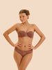 Non padded strapless bra, spacer 3D - Coco brown