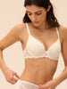 3D plunge bra - Natural
