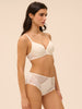 3D plunge bra - Natural