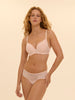 3D plunge bra - Blush