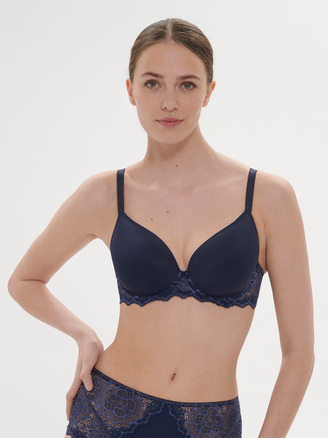 Spacer plunge bra - Ink Blue