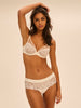 Full cup plunge bra - Natural