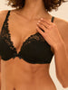 Triangle push-up bra - Black