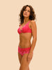 Plunging push-up bra - Fabulous Pink