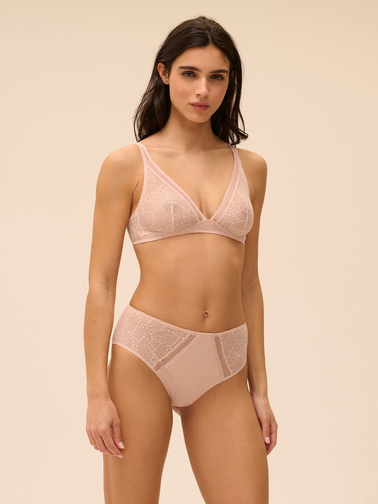 Structured wireless bra - Pinky Sand