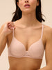 3D plunge bra - Sand light pink