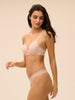 3D plunge bra - Sand light pink