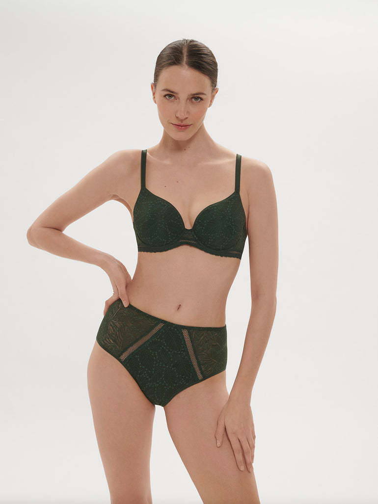 Spacer plunge bra - Icon Green