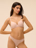 3D plunge bra - Sand light pink