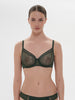 Plunging moulded underwired bra - Icon Green