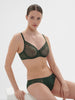 Plunging moulded underwired bra - Icon Green