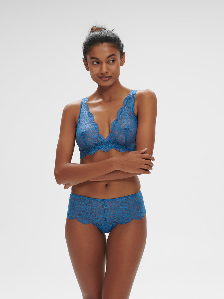 Soft cup triangle bra - Myosotis Blue