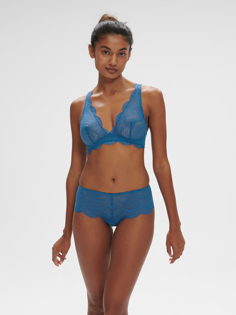 Soft cup triangle bra - Myosotis Blue