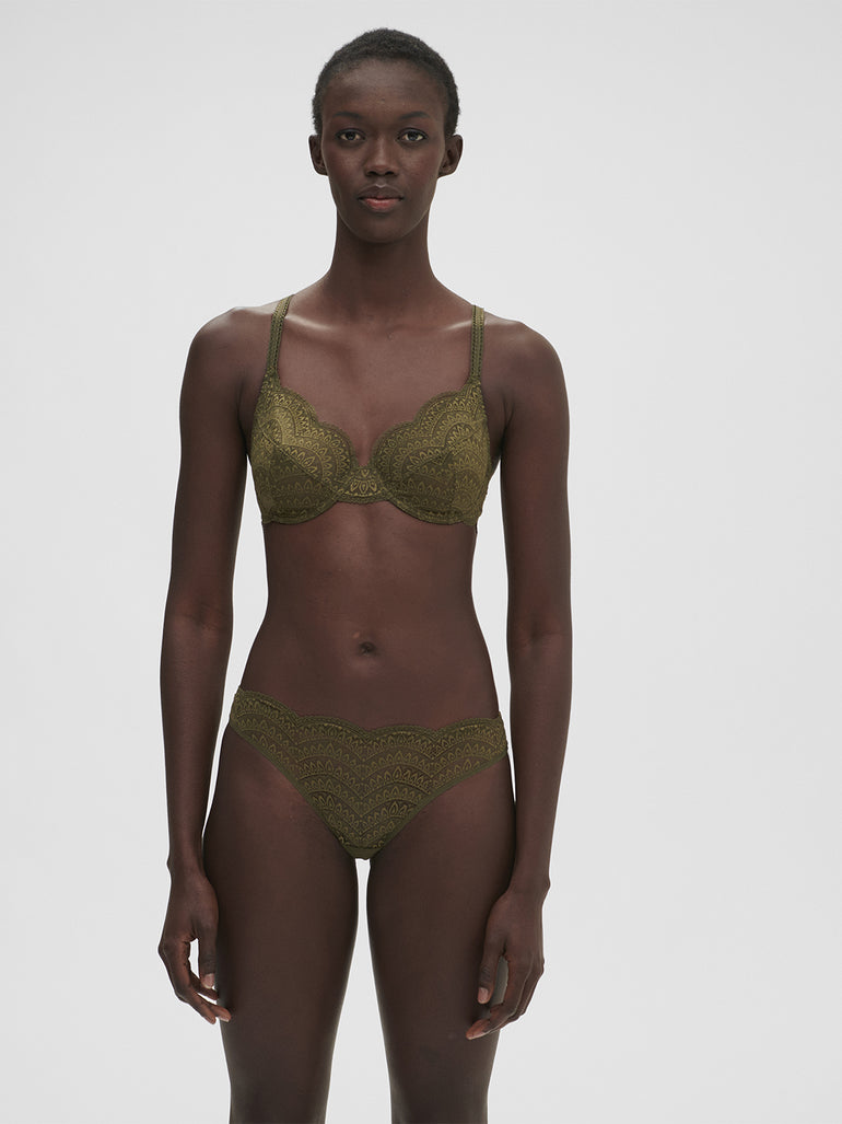 Moulded underwired bra - Adventure Green