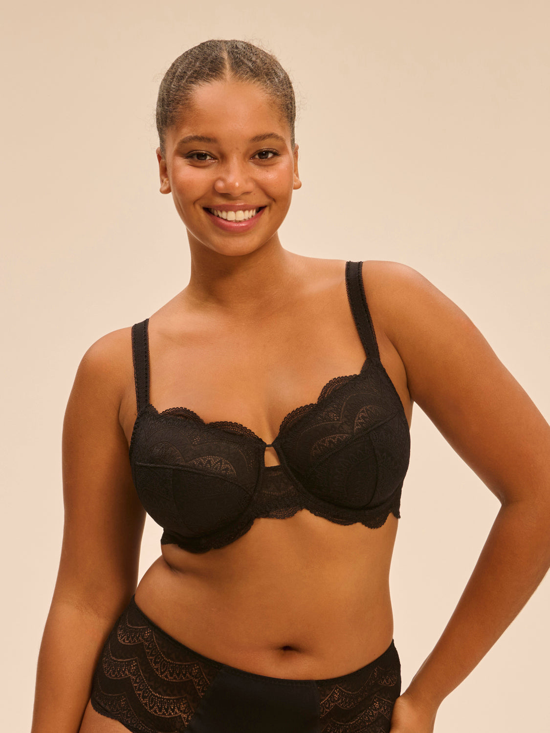 Full cup support bra - Black