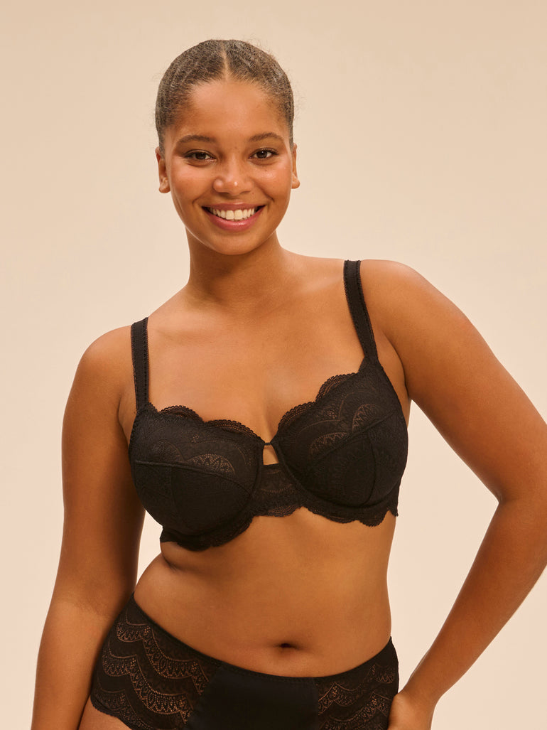 Full cup support bra - Black