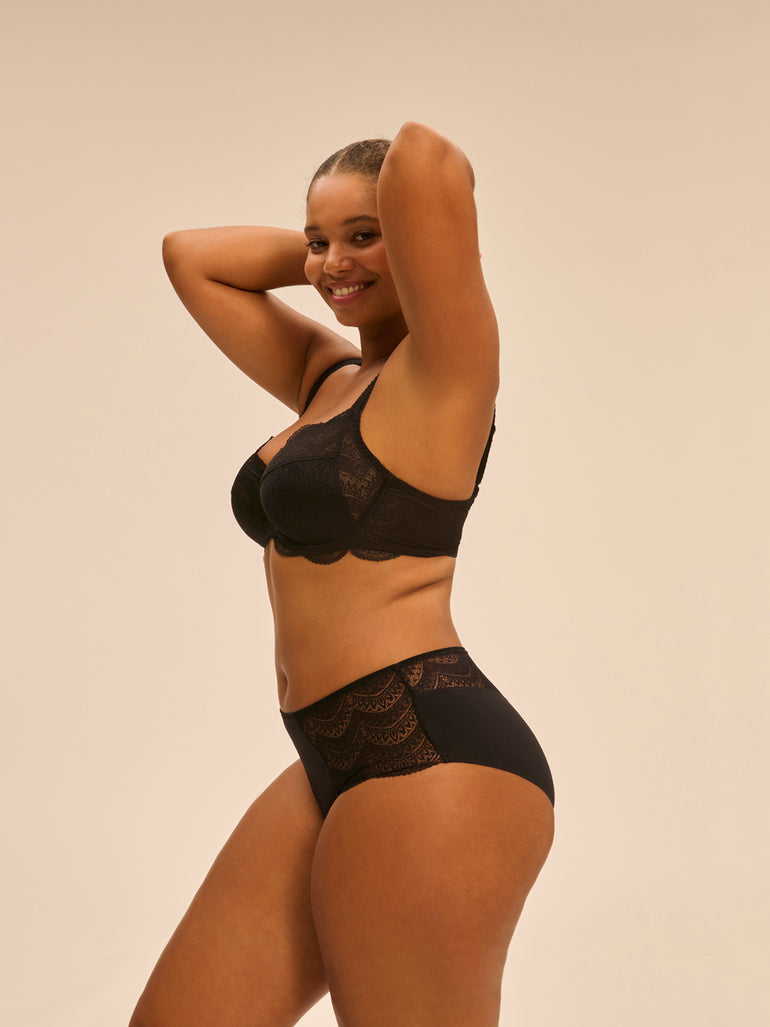 Full cup support bra - Black