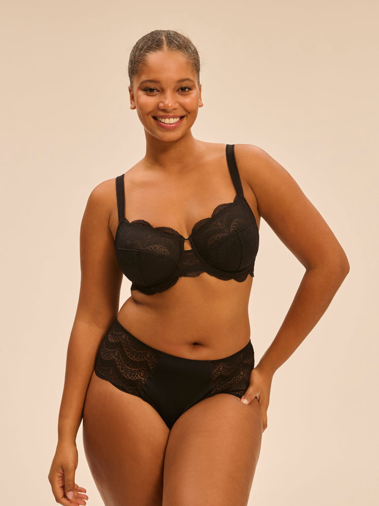 Full cup support bra - Black