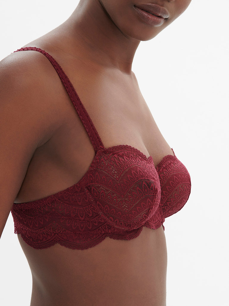 Half cup bra - Spinel Red