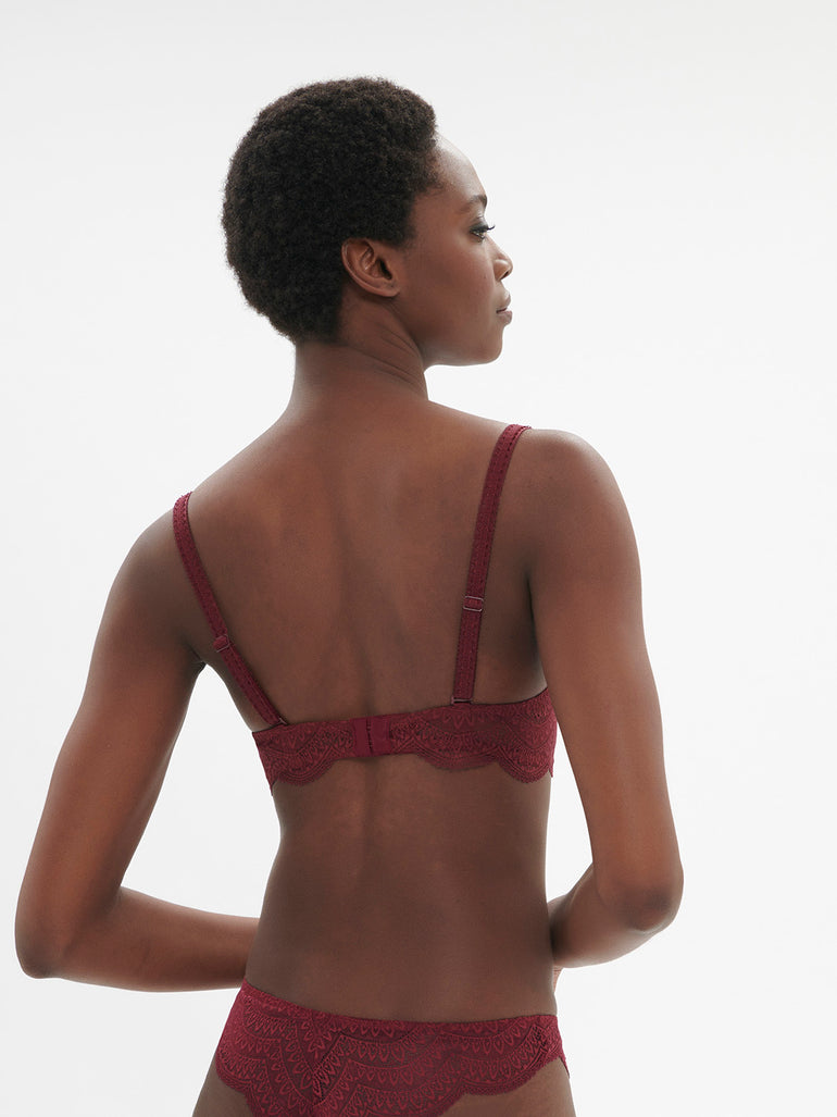 Half cup bra - Spinel Red