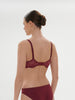 Squared neckline spacer bra - Spinel Red