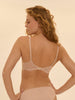 Squared neckline spacer bra - Peau rosée