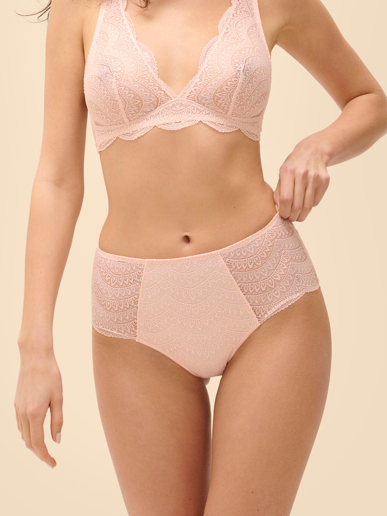 High-waist brief - Petal Powder