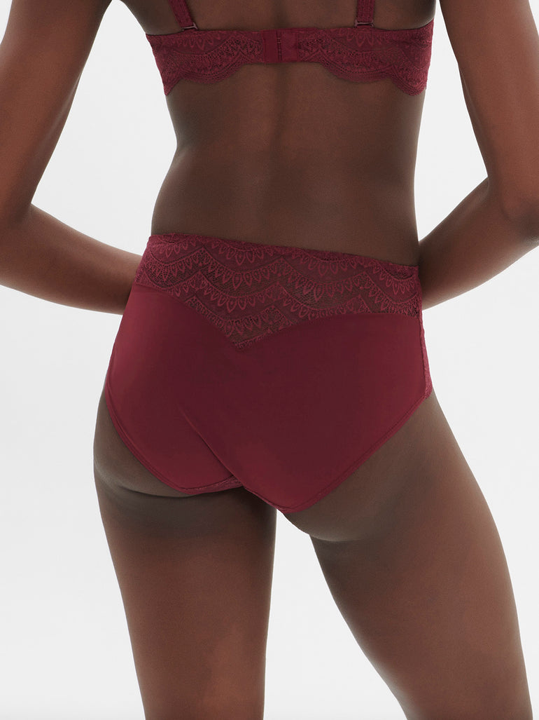 High-waist brief - Spinel Red