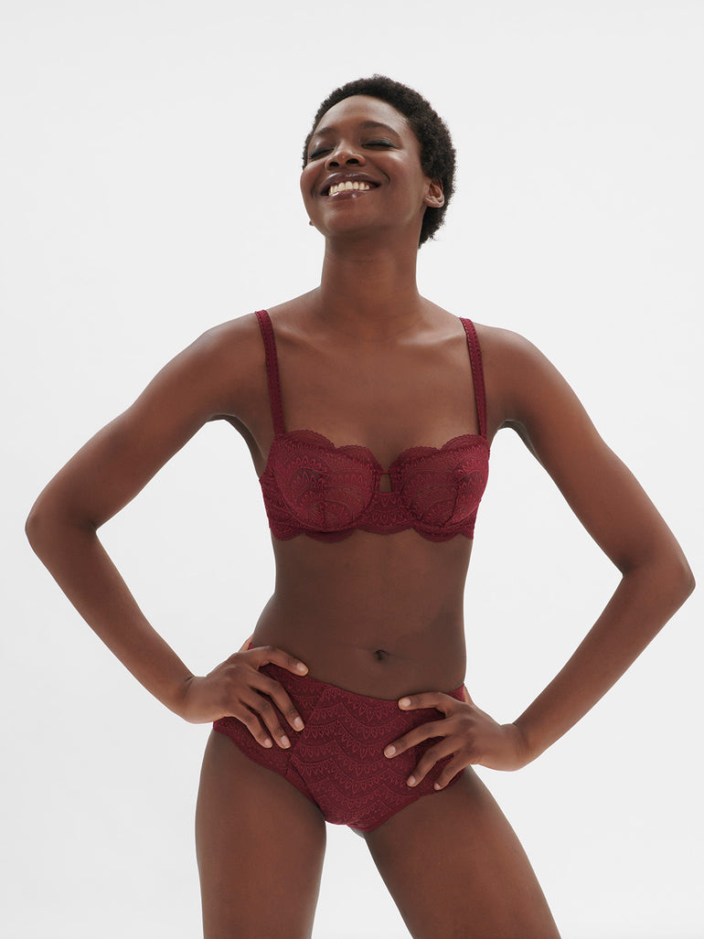 High-waist brief - Spinel Red