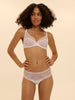 Full cup plunge bra - White