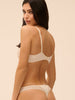 Plunging underwired bra - Topaz Beige