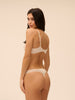Plunging underwired bra - Topaz Beige